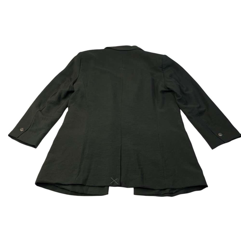 LOFT Olive Green Open Front Blazer Women's Size 2 Casual Work Jacket - Picture 2 of 10